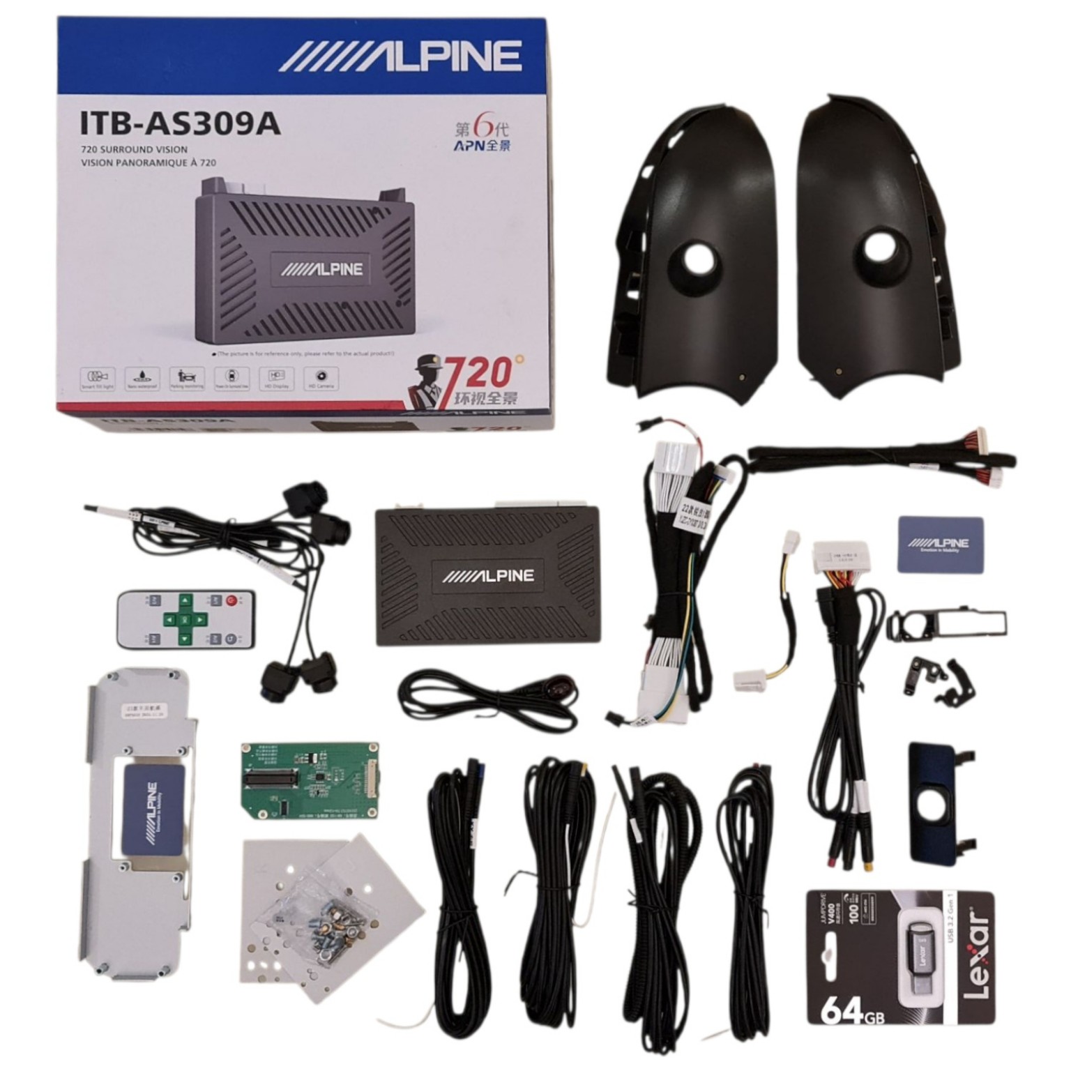دوربین ۳۶۰ درجه اورجینال ALPINE مدل ITB-AS309A